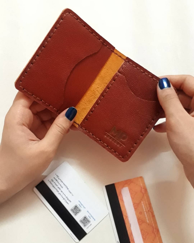 کیف کارت چرم دستدوز