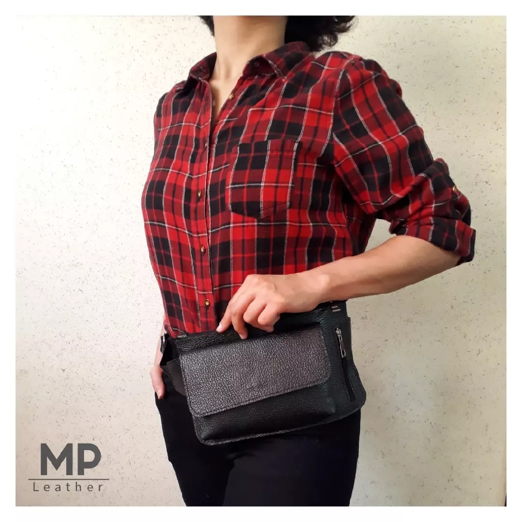 کیف کمری زنانه چرم دستدوز