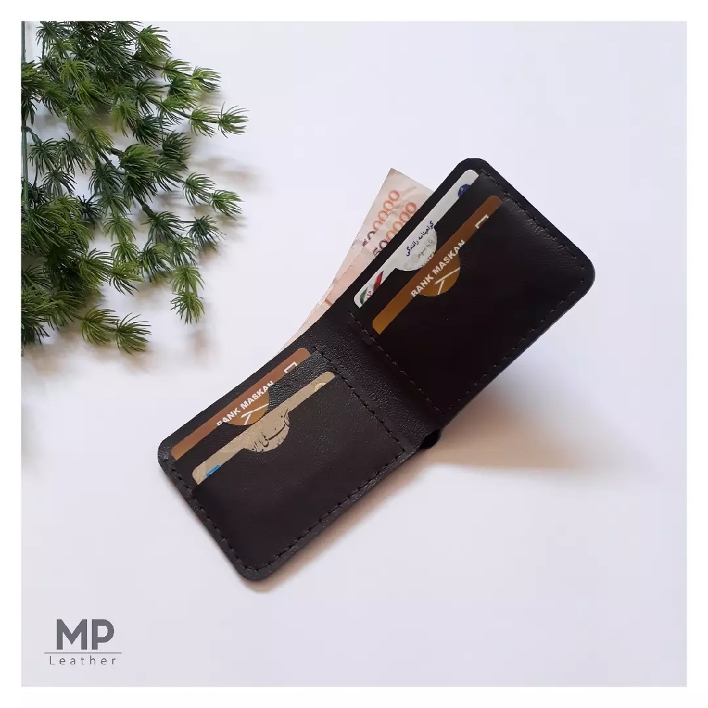 کیف پول جیبی مردونه چرم بزی  دستدوز