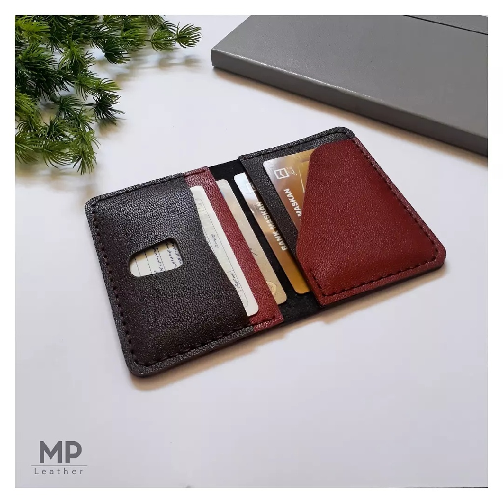 کیف کارت و پول تاشده مدل جدید چرم طبیعی دستدوز