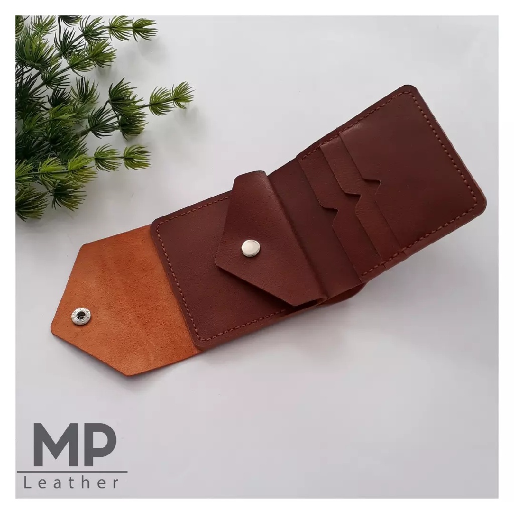 مینی کیف پول زنونه چرم دستدوز