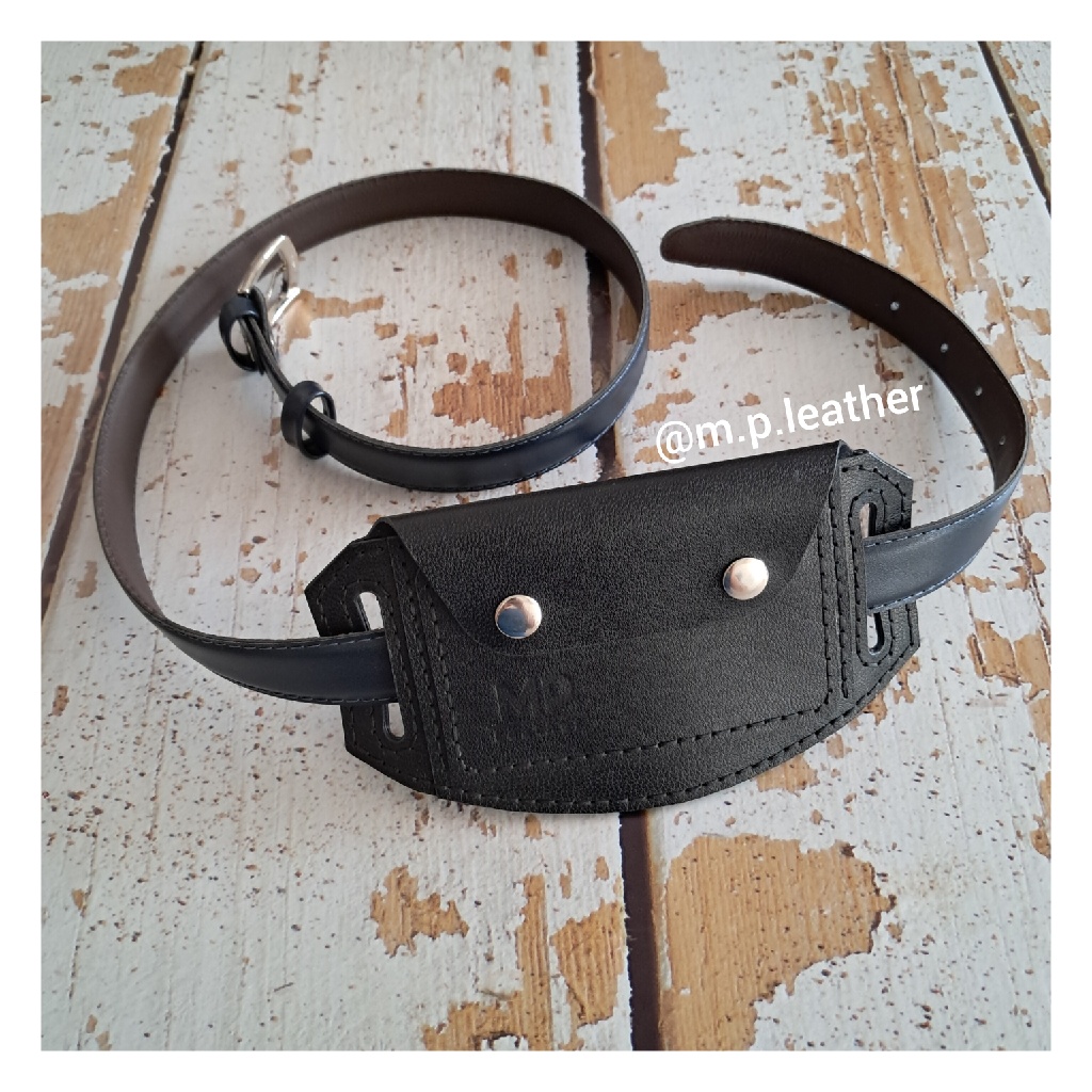 کیف کارت کمری چرم طبیعی دستدوز