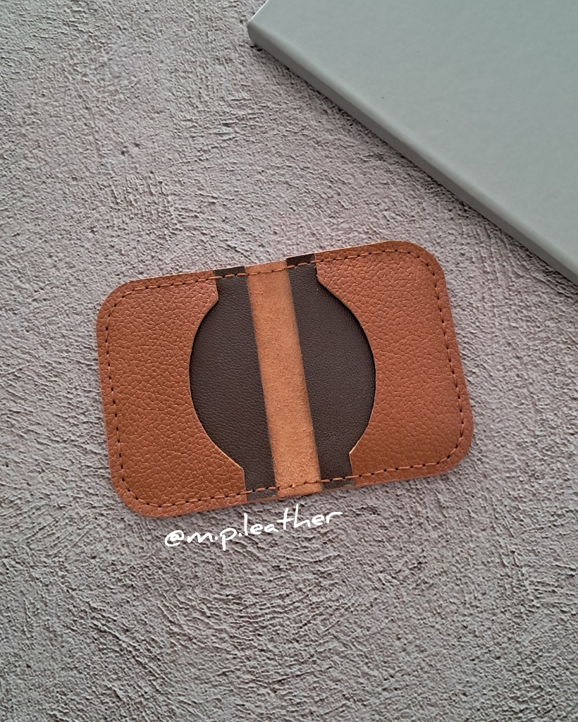 کیف کارت هلالی چرم گاوی دستدوز