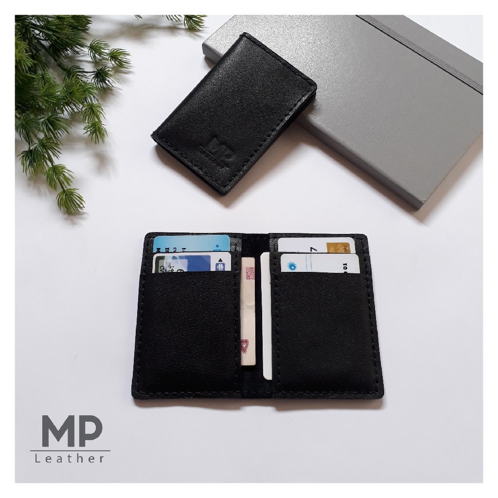 کیف کارت و پول تاشده چرم اصل دستدوز